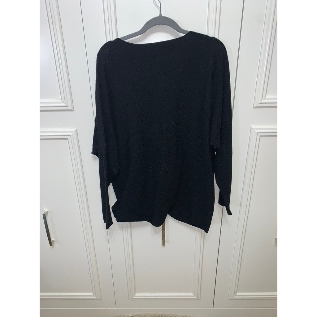 Vila Milano Women's 2XL Black Batwing Sleeve Knit Pullover Sweater