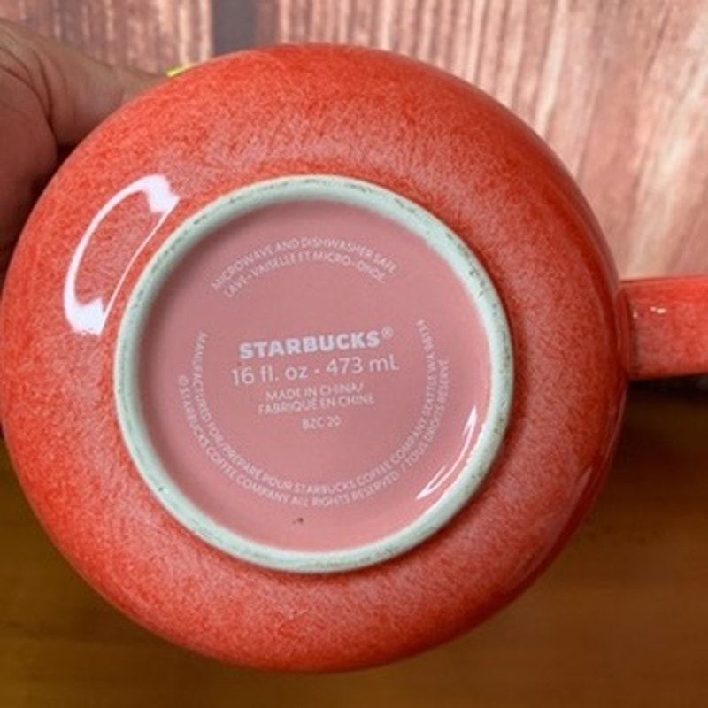 Starbucks Soup Mug Bowl Cup Pink Speckled Wide Mouth 16 oz