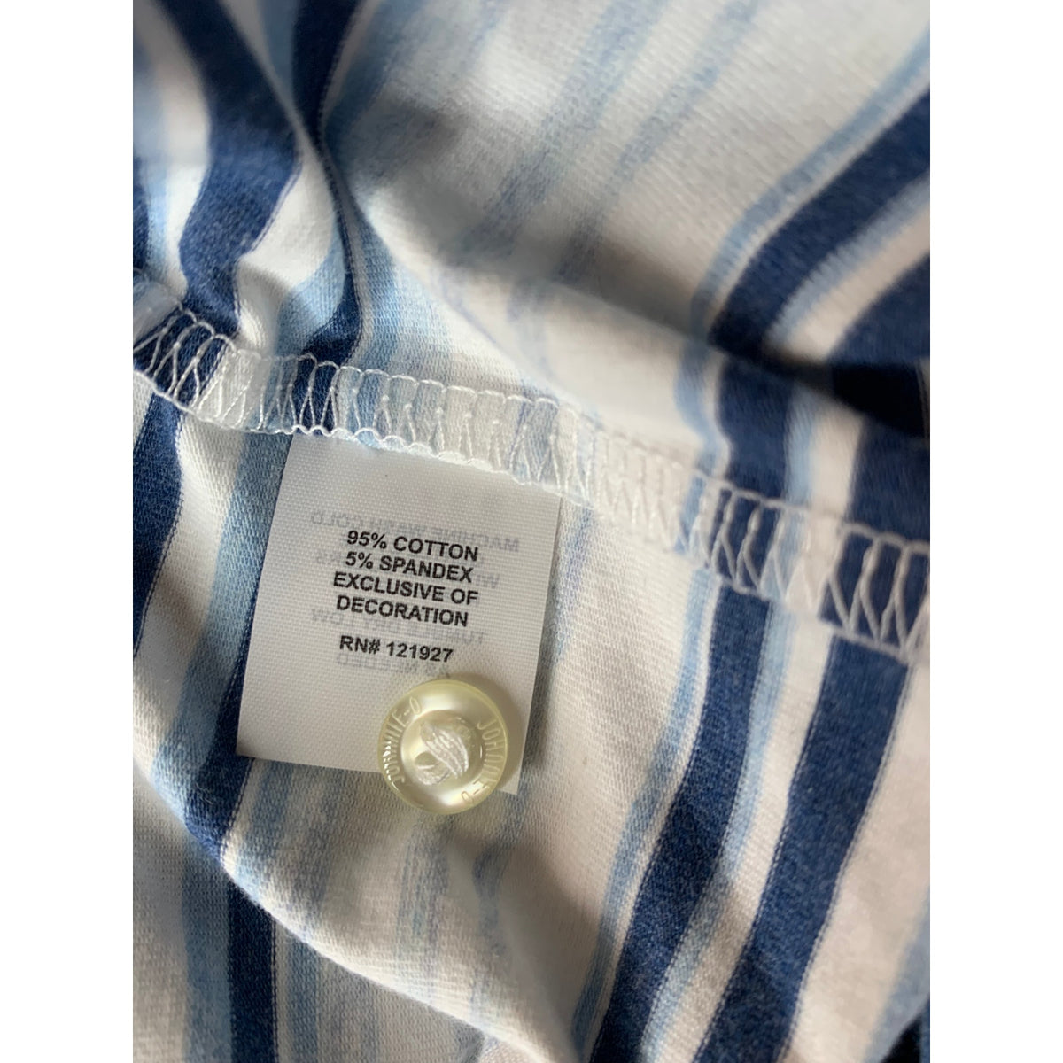 NWT Johnnie-O Hangin' Out Polo Shirt Women's Size 14 Blue & White Striped Golf