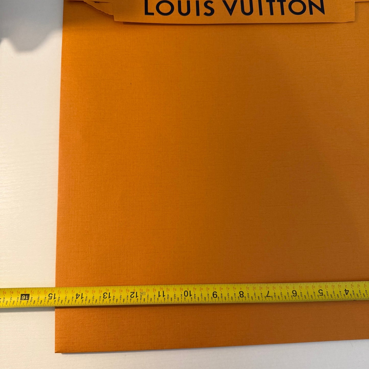 Louis Vuitton Large Orange Gift Envelope Packaging Sleeve Black Logo 17x13
