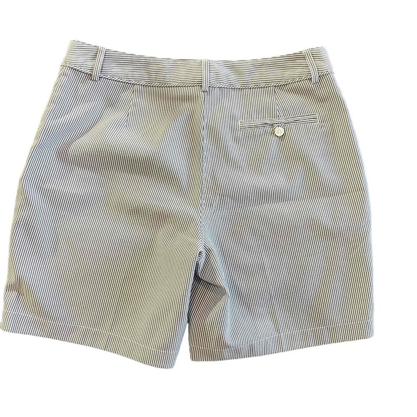 Lady Hagen Chino Shorts Womens Size 4 Blue White Stripe Flat Front Golf