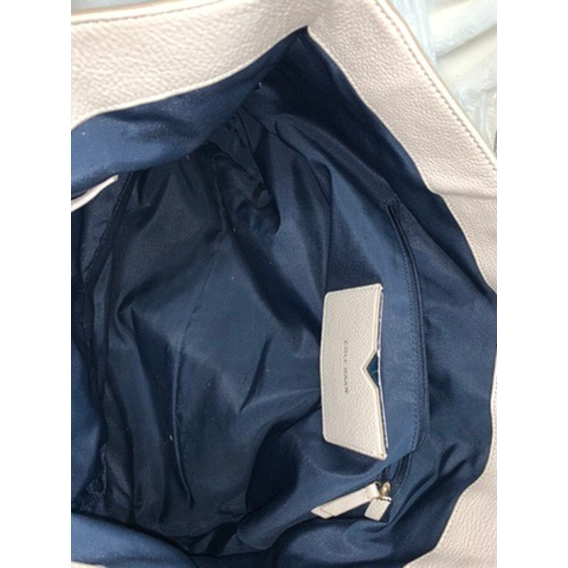 Cole Haan Women's Ivory Leather Tote Bag with Tassel Detail