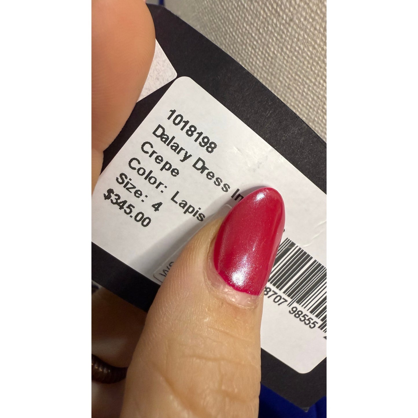 NWT Halston Women's Blue One-Shoulder Bodycon Dress Size 4 Party Cocktail