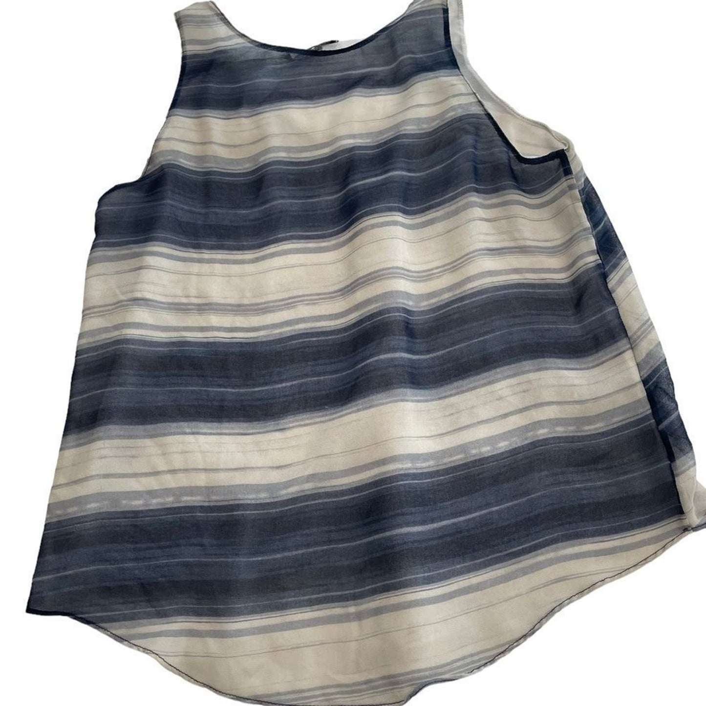 Women's Calvin Klein Navy Striped Layered Tank Top Size Small