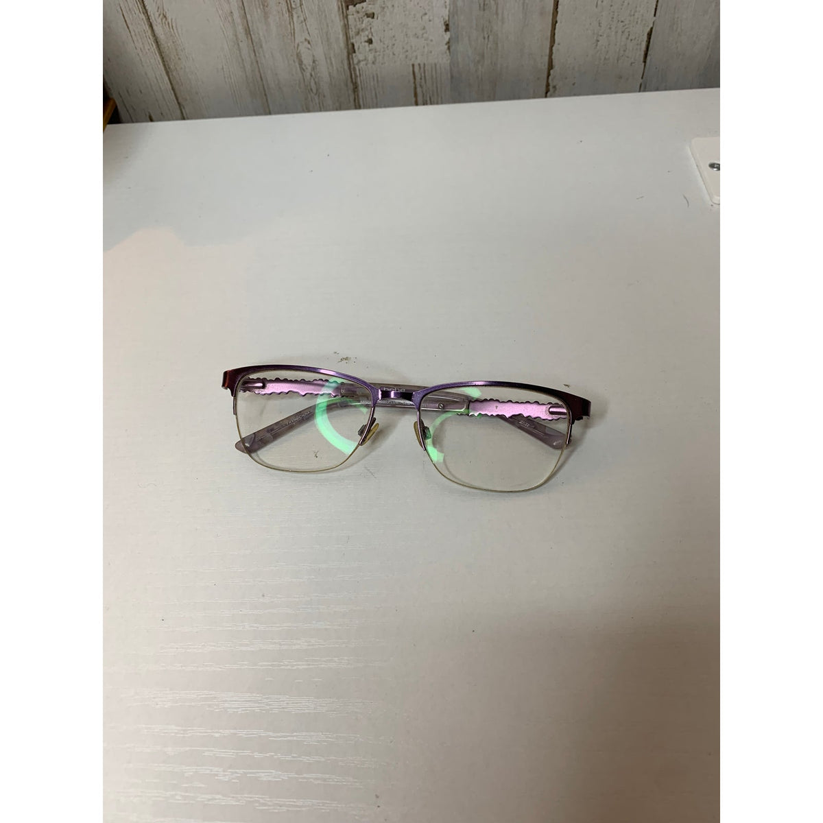 bebe Prescription Eyeglass Frames Womens Purple Square Semi-Rimless 52-17-135