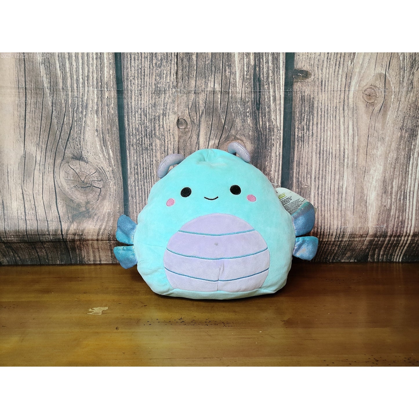 NWT Squishmallows Heather Dragonfly Plush Blue Teal 12"
