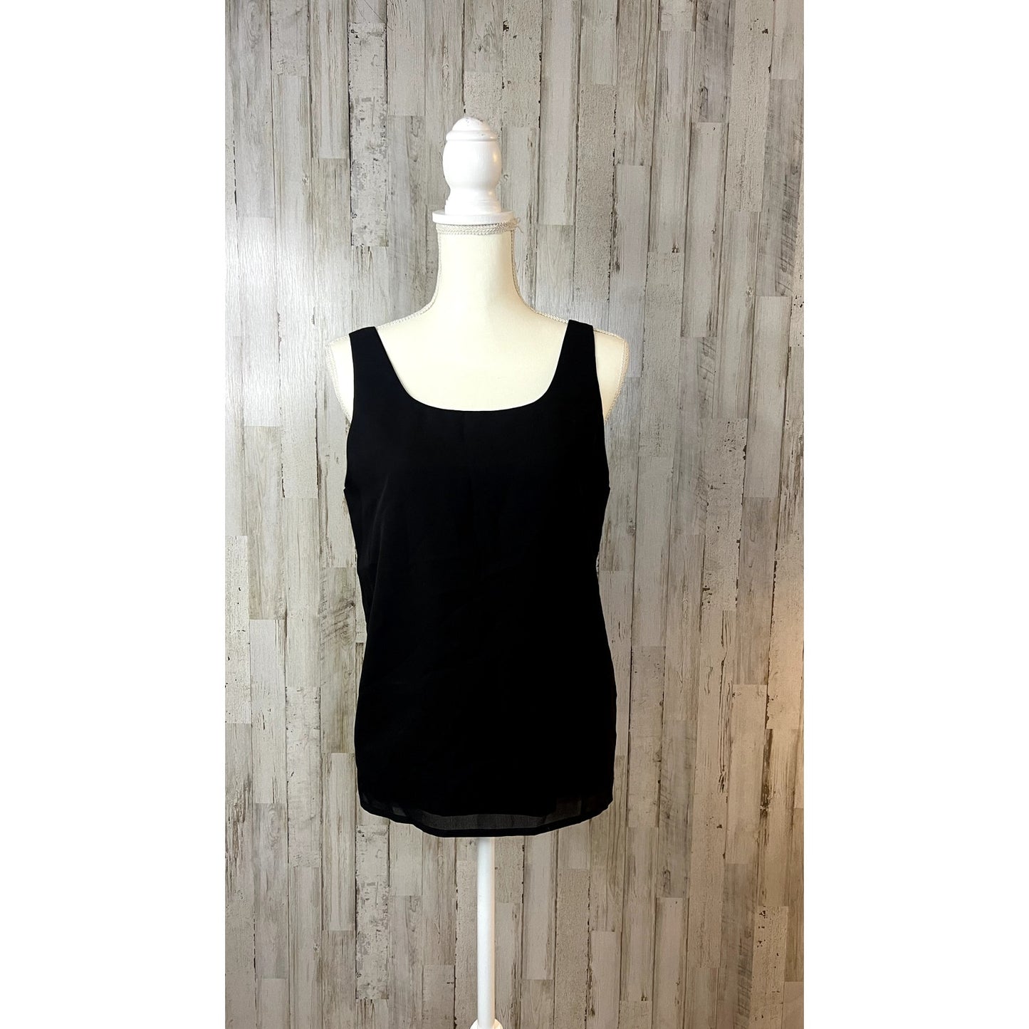 Adrianna Papell Women's Medium Black Sleeveless Tank Top Evening Casual