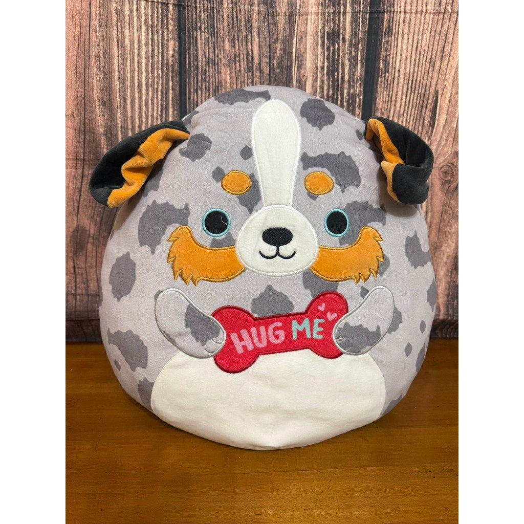 Squishmallows Raylor Australian Shepherd Plush Gray Large 20" Toy