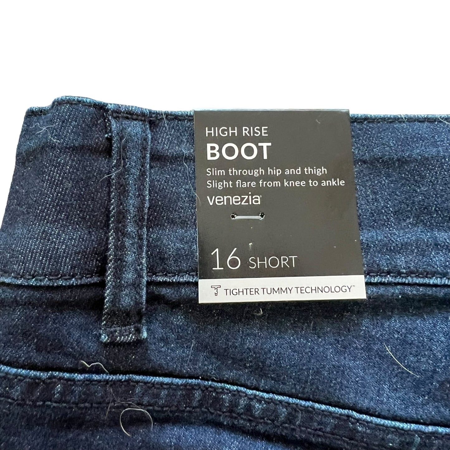 Veneziaw Lane Bryant High Rise Bootcut Jeans Tummy Tech Blue Women's Size 16 Short