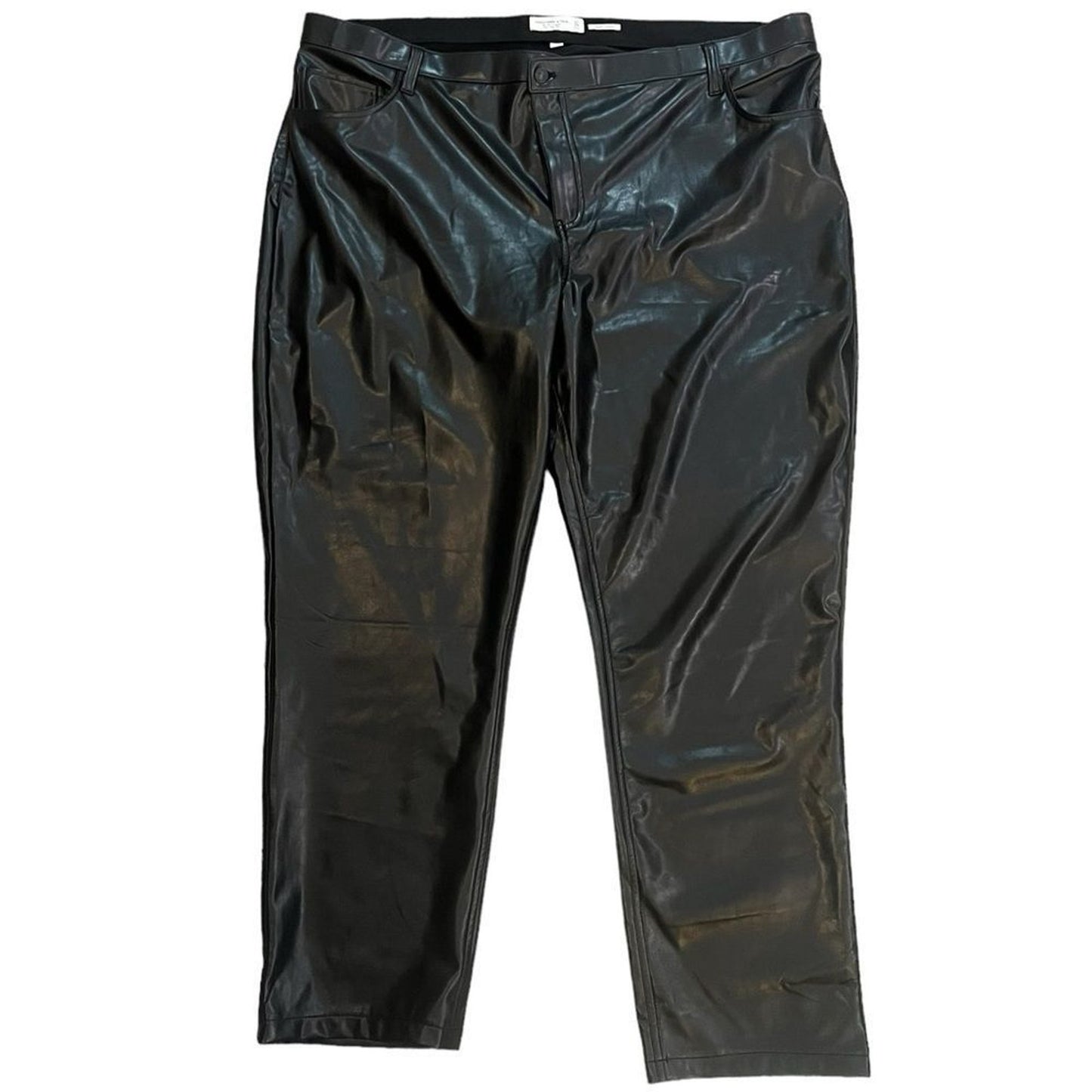 NWT Abercrombie & Fitch Curve Love 90s Straight Ultra High Rise Pants 24 Black