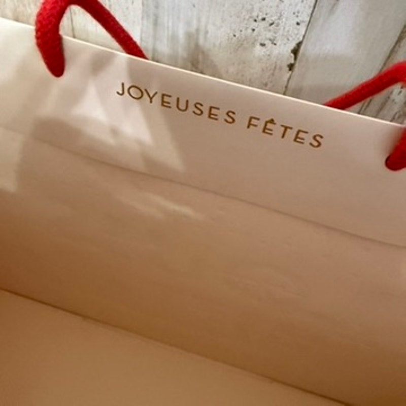 Louis Vuitton Holiday 2023 Paper Shopping Gift Bag White Joyeuses Fêtes