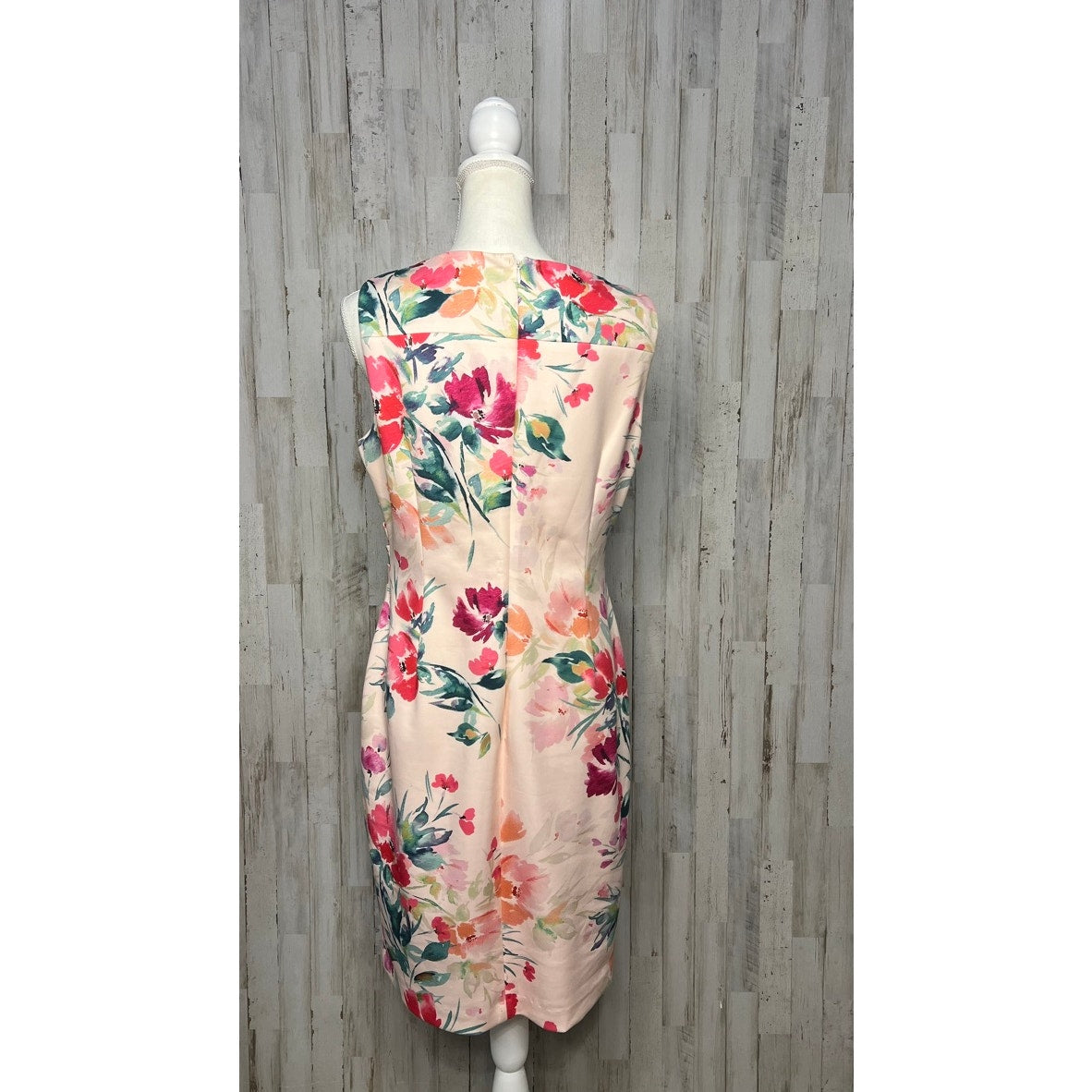 Calvin Klein Women's Floral Sheath Dress Size 12 Knee Length Formal