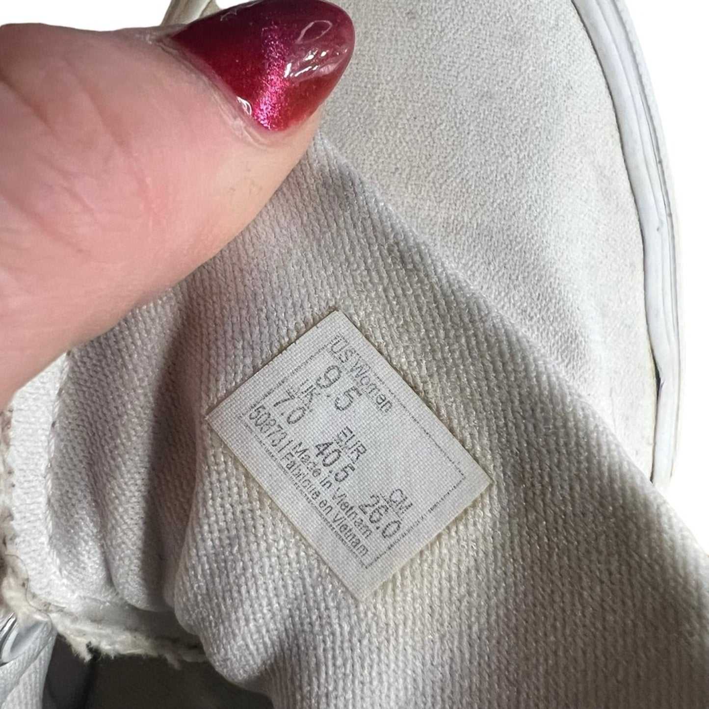 Vans Doheny Sneakers Womens US 9.5 Triple White Low Top Lace Up M8/W9.5