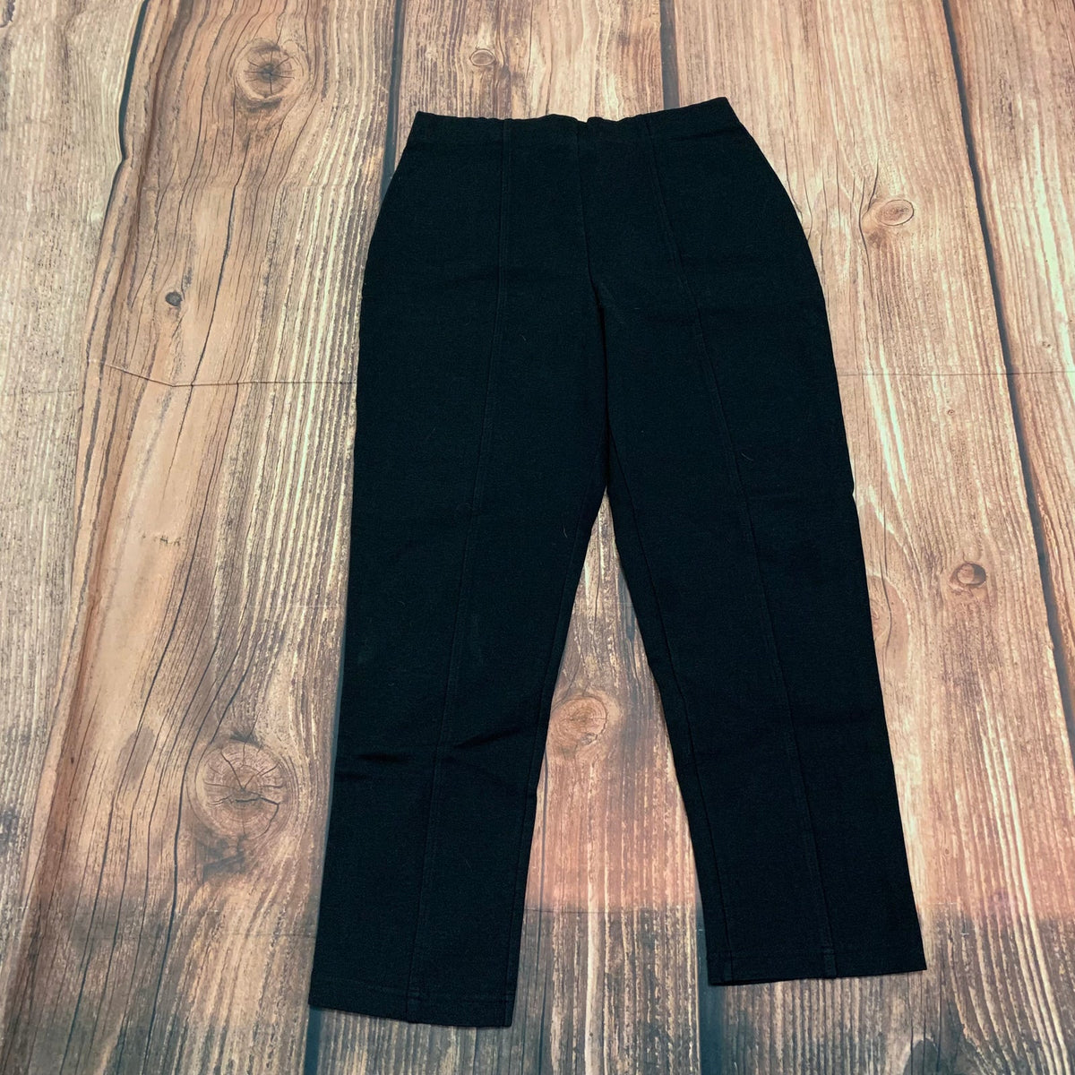 Talbots Petites Vintage Black Pull-On Ankle Pants Size Small