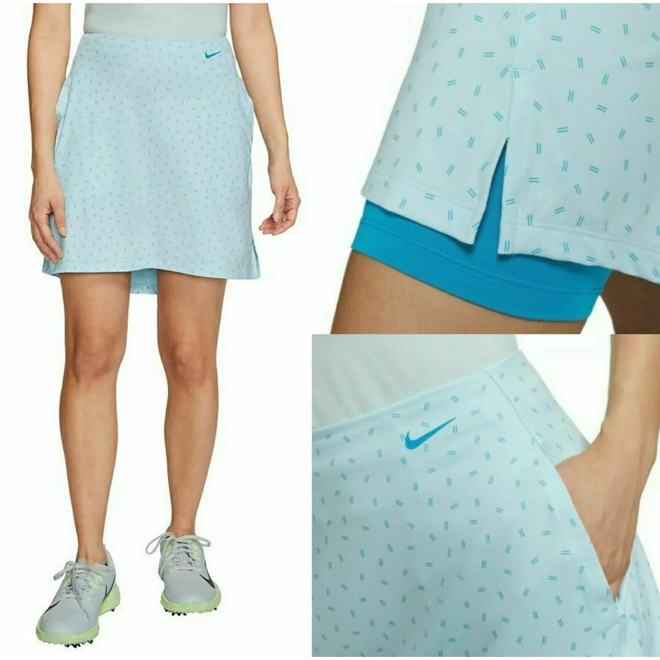 Nike Women's Size XL Light Blue Moisture-Wicking Dri-FIT UV Victory Golf Skort