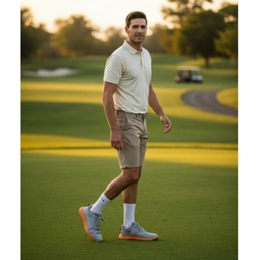 Nike Spikeless Golf Shoes Womens Size 8 Gray Orange Lace Up Low Top