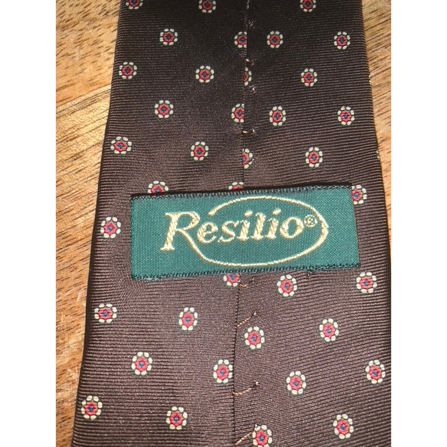 Vintage Resilio Men's Brown Polka Dot Designer Neck Tie