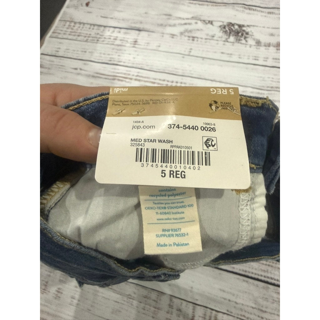 NWT Thereabouts Kids Denim Utility Shorts Size 5 Multicolor Casual