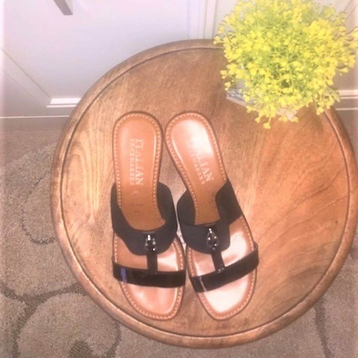 Italian Shoemaker Sadey Black Wedge Sandal 10