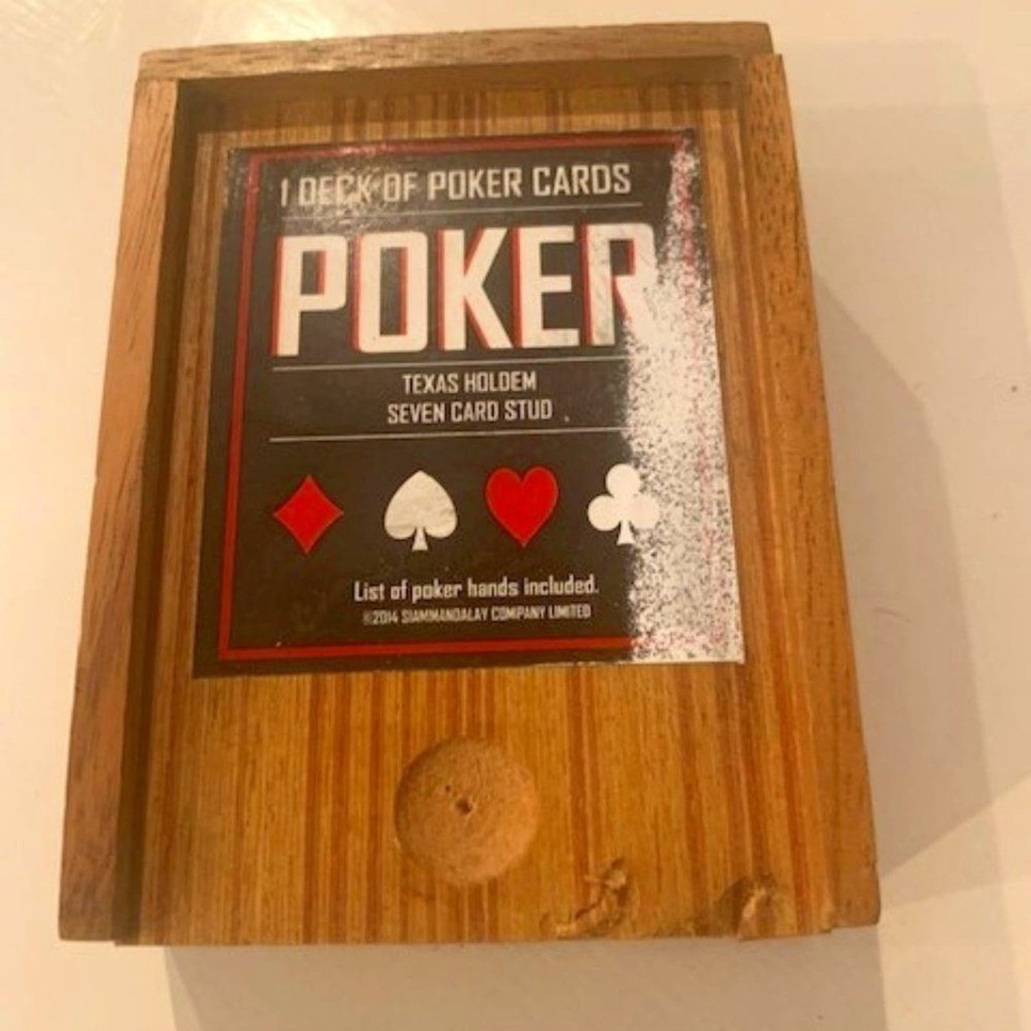 Deck Poker Cards in wooden box
