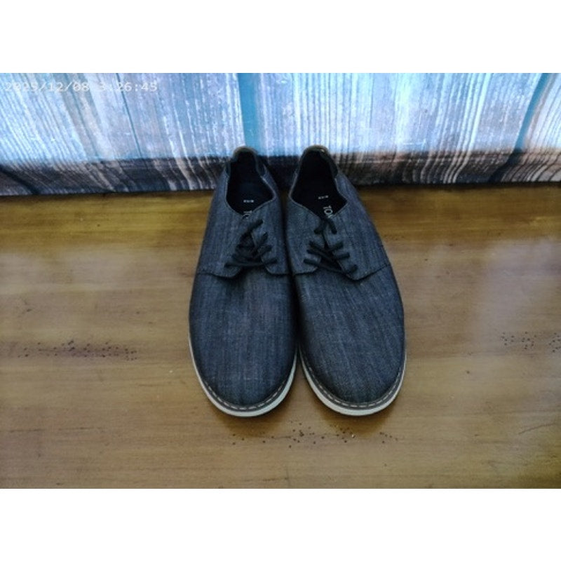 TOMS Navi Oxford Men's Lace-Up Shoes Dark Gray Casual 11.5
