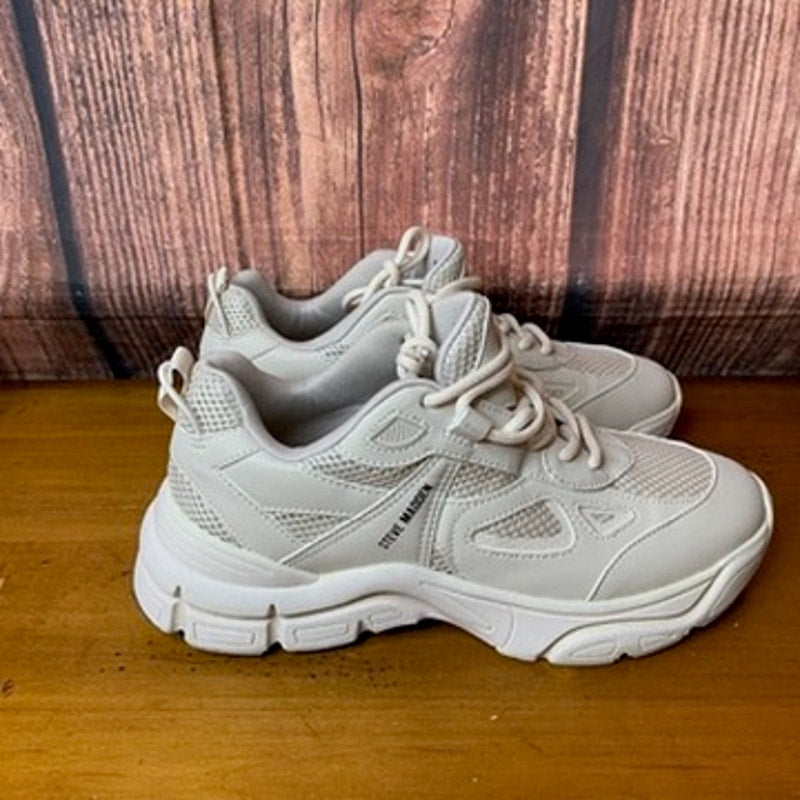 Steve Madden Womens Sneakers White Chunky Lace Up Size 9.5 M