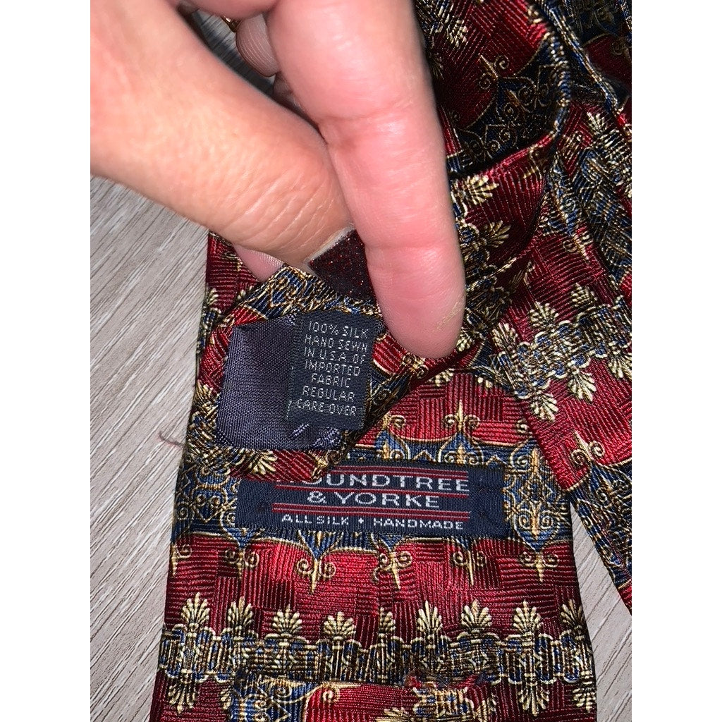 Vintage Silk Ties Plaid & Check Men's Designer 2 Piece Set Calvin Klein