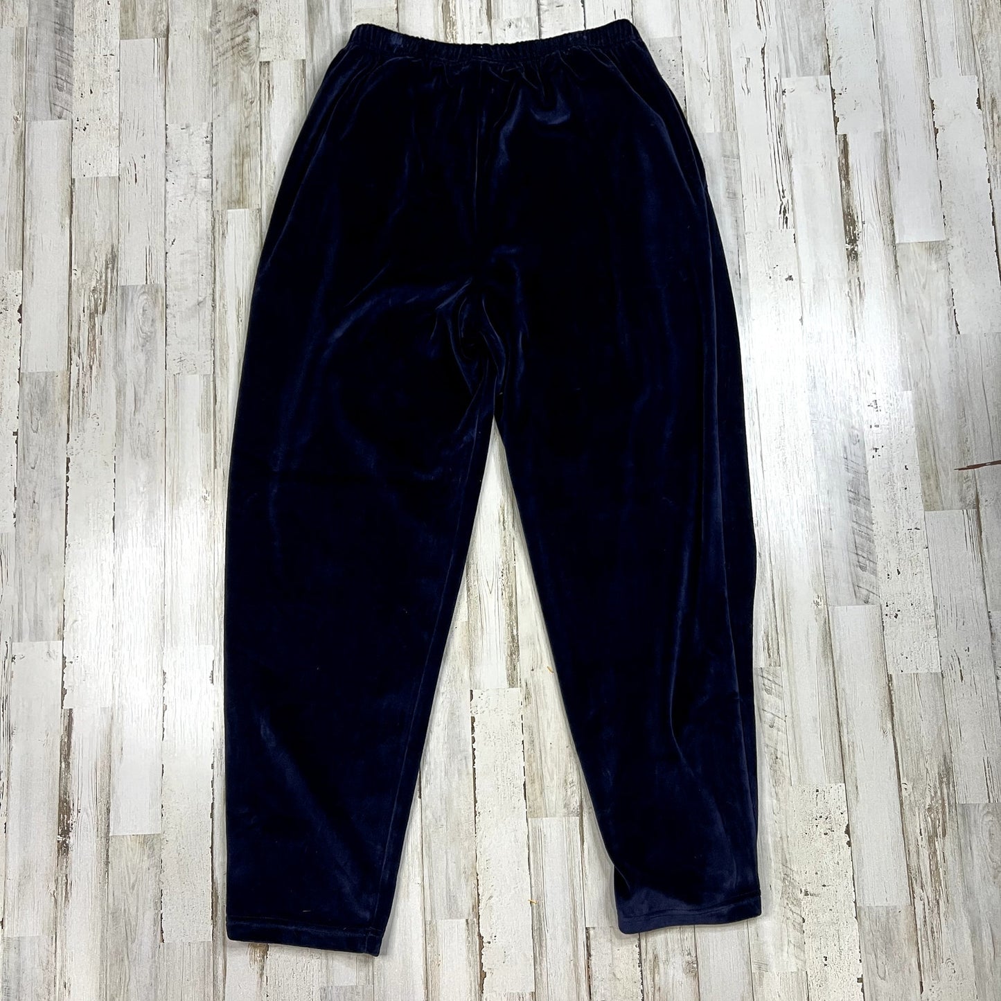 NWT Jones New York Women's Size 1X Navy Blue Velvet Jogger Track / Sweat Pants