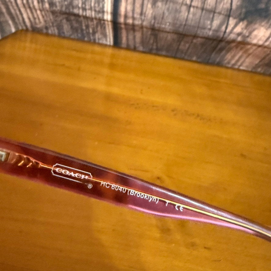 Coach Unisex Geometric Tortoise Shell Eyeglasses Frames Only