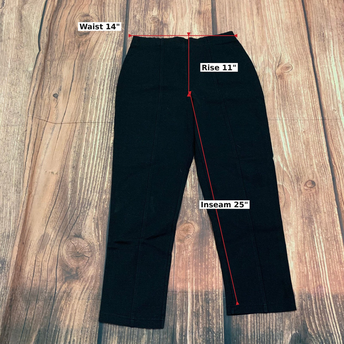 Talbots Petites Vintage Black Pull-On Ankle Pants Size Small