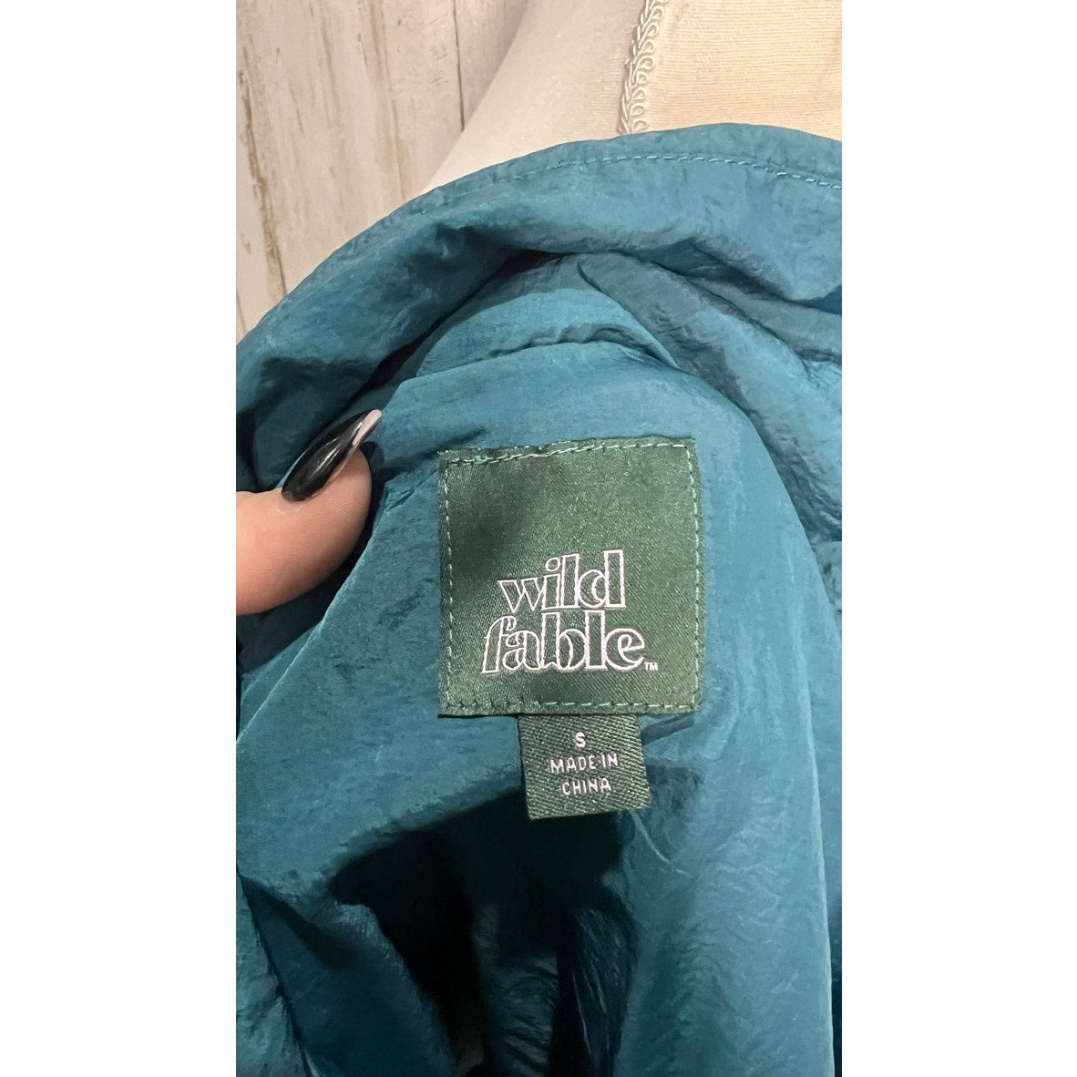 Wild Fable Women's Teal Sherpa Bomber Jacket Size Small Zip Closure