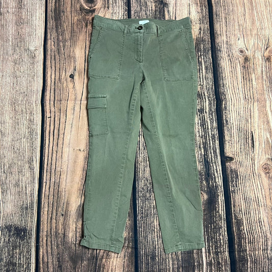 J.Jill Women's Size 8 Olive Green Cargo Pants Petites Casual Slim Fit