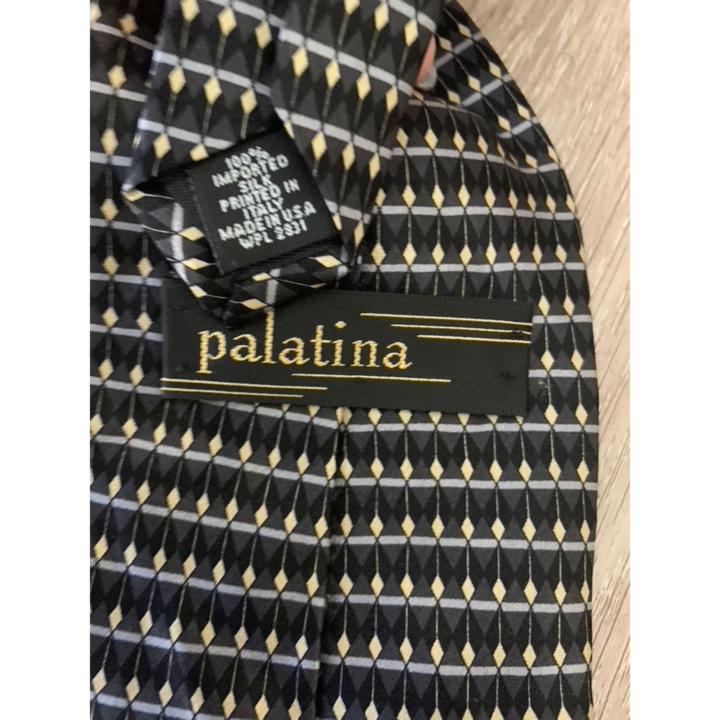 Set of 5 Palatina Vintage Men's Silk Necktie Collection Geometric