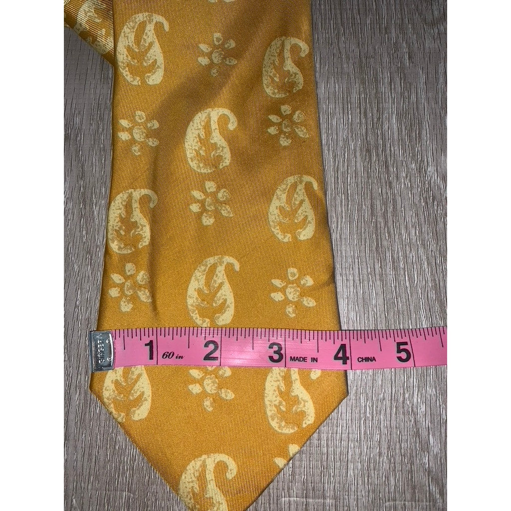 Alexander Julian Colours Men's Paisley Silk Tie Yellow Classic