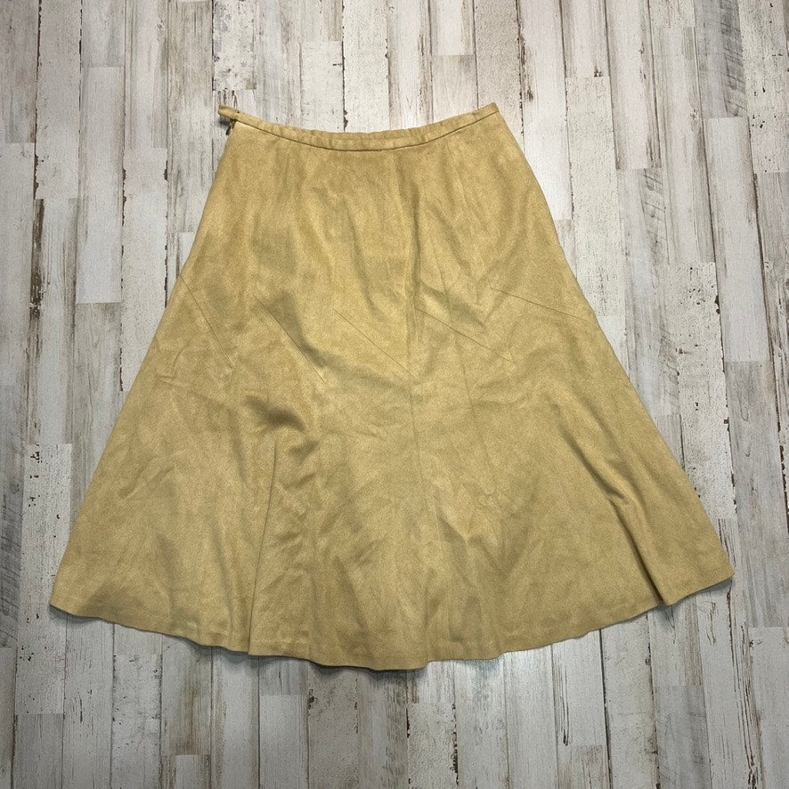 Talbots Petites Women's A-Line Knee Length Skirt Beige Size 6