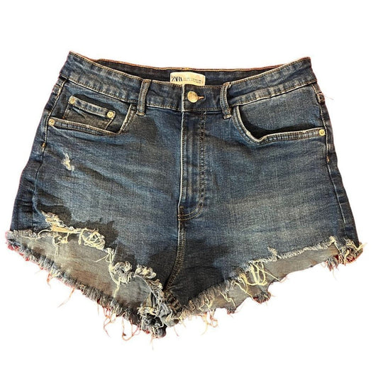 Zara Size 8 Darkwash Denim Shorts