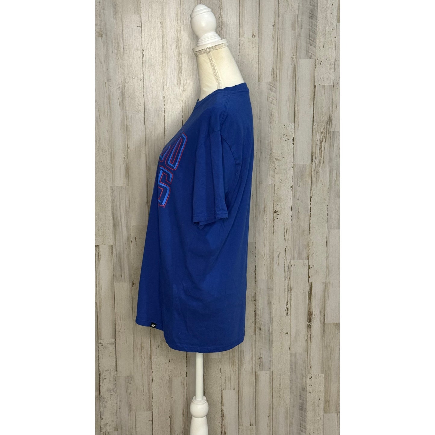 Chicago Cubs '47 Men's Blue Graphic Print T-Shirt Size Medium