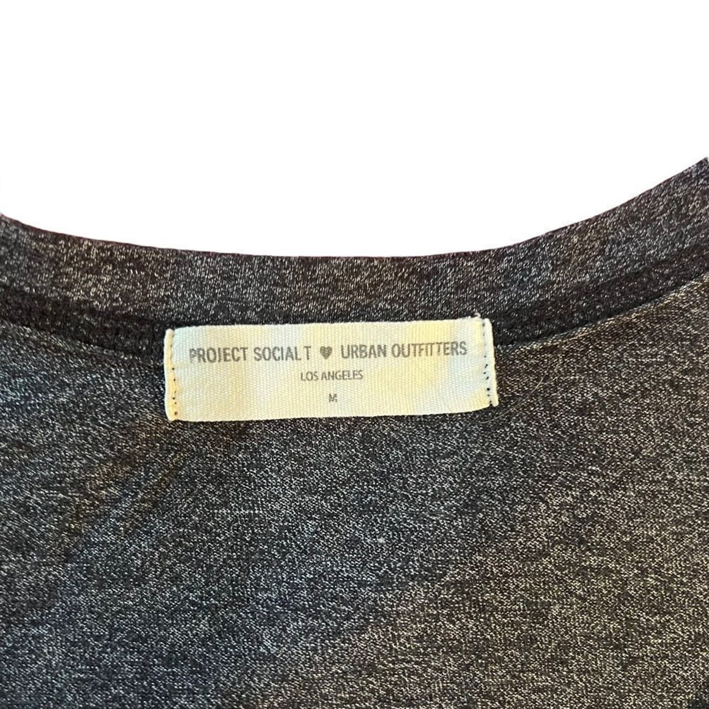Project Social T x Urban Outfitters T-Shirt Womens Medium Heather Gray V-Neck