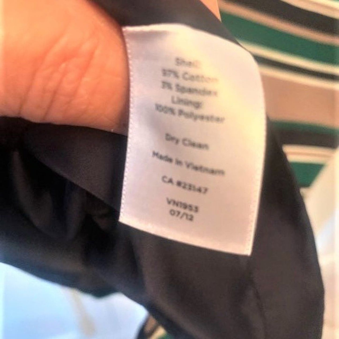 Talbots VIBRANT striped pencil skirt 16