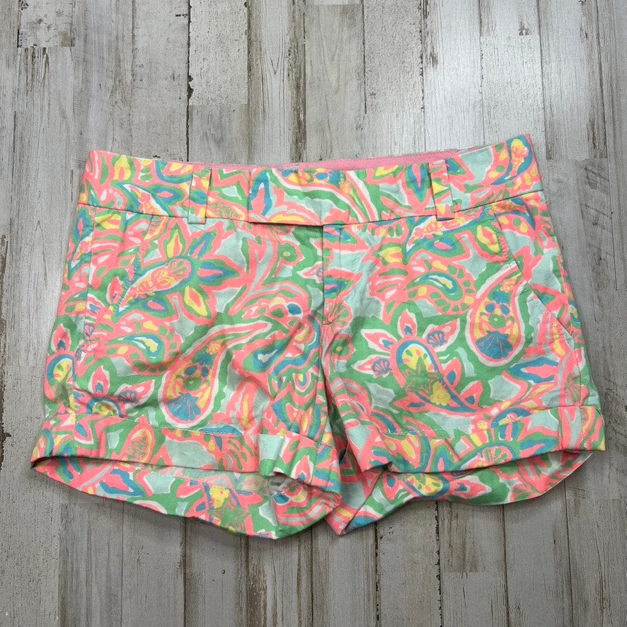 Lilly Pulitzer Barclay Shorts Women’s Size 6 Sandbar Blue Make a Splash Pattern