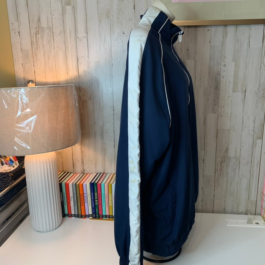 Nike Windbreaker Jacket Mens 2XL Navy Blue White Full Zip