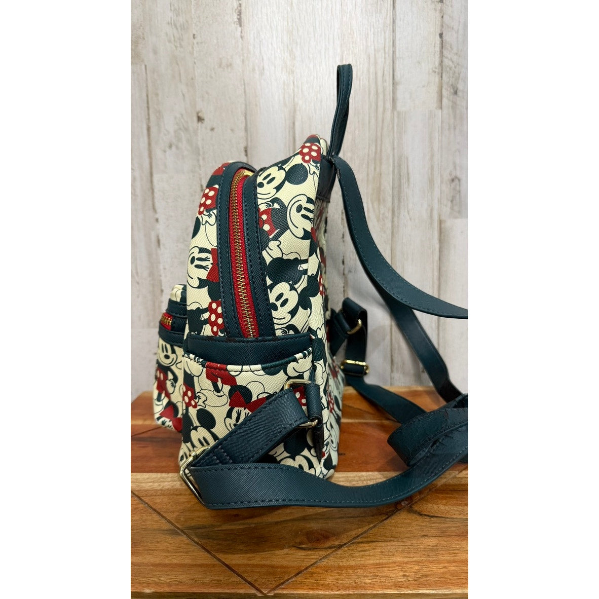 Loungefly Disney Mickey Minnie Mouse Mini Backpack Handbag Green Red