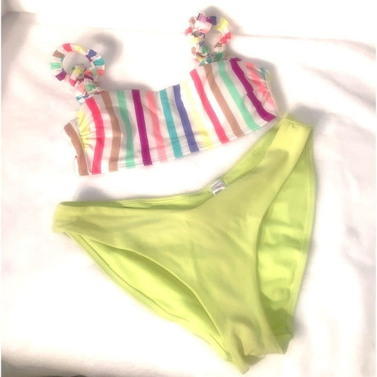 NoBo Neon Stripe Juniors Bikini