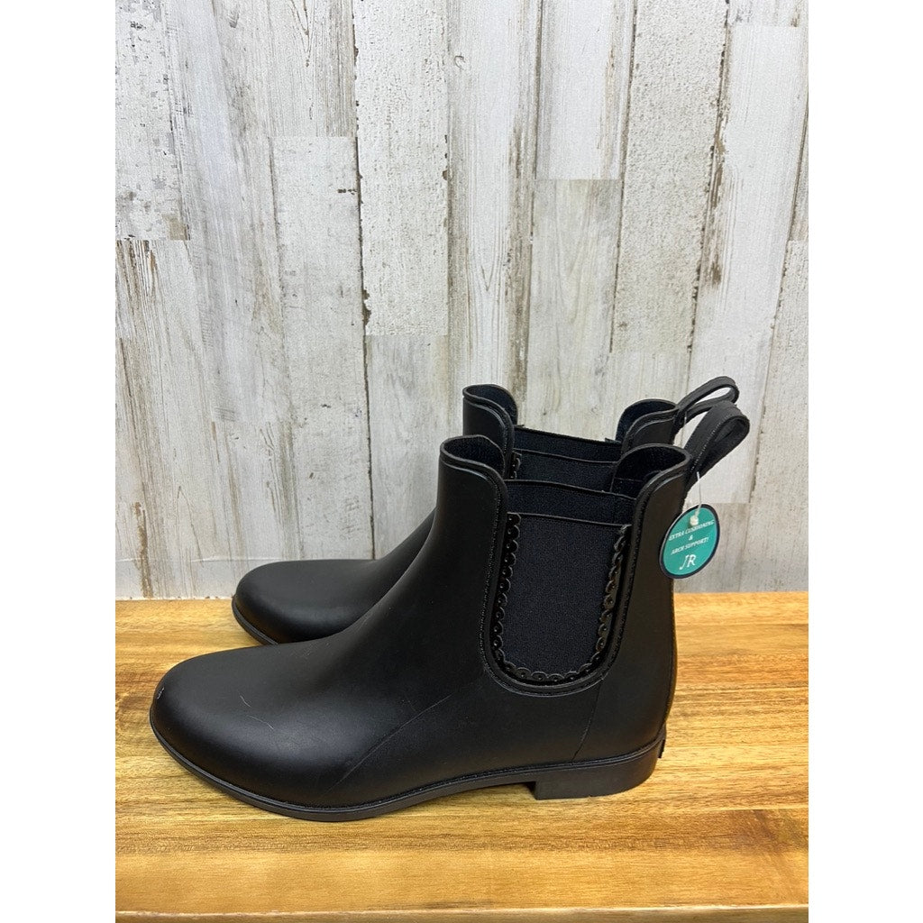 NWT Jack Rogers Women's Black Sallie Chelsea Rain Boot Size 10