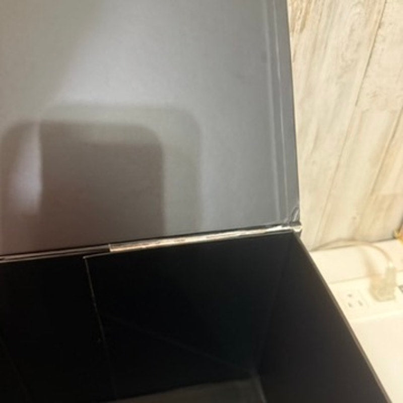Versace Matte Black Magnetic Gift Storage Box Silver Medusa Log DAMAGED