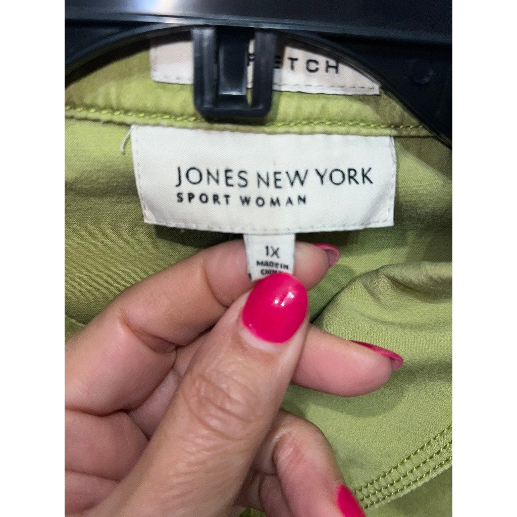 Jones New York Sport Women's Utility Jacket Green Size 1X Casual