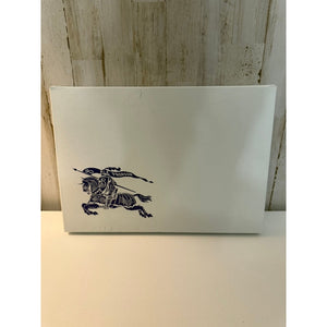 Burberry Prorsum Gift Box w/ Lid White Large 14in + Red Plaid Tissue Paper
