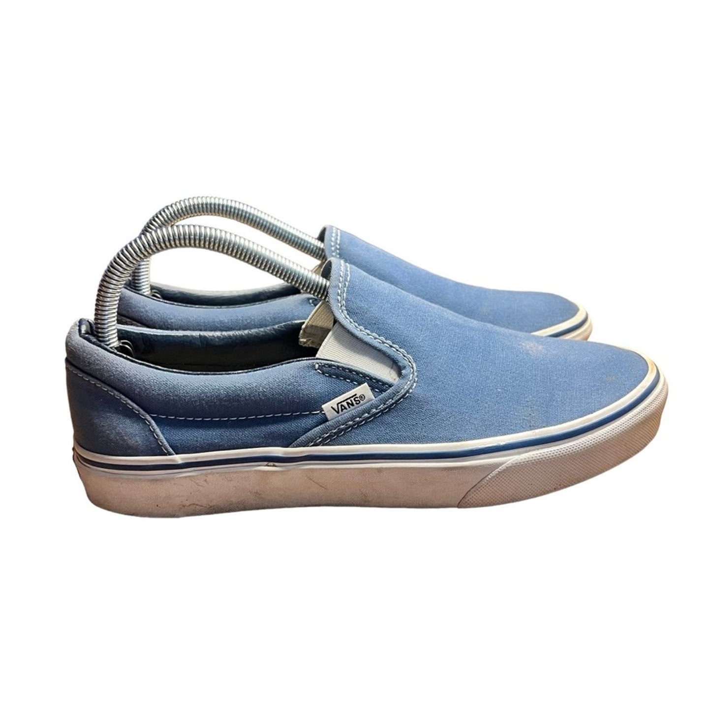 Vans Classic Blue/White Slip-on Shoes - Men's 7.5 / Women's 9.0