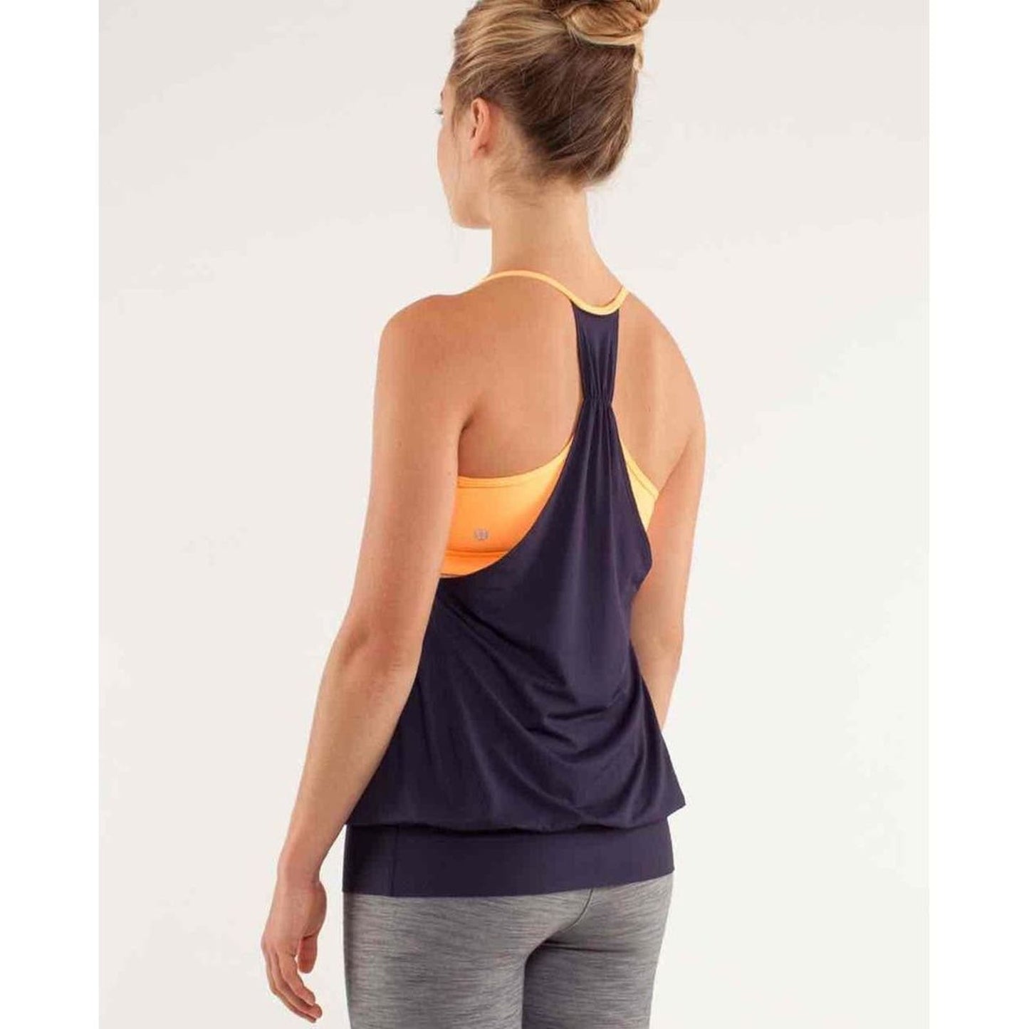 Lululemon Women's 4 No Limits Tank Top - Black Swan / Creamsicle Pop