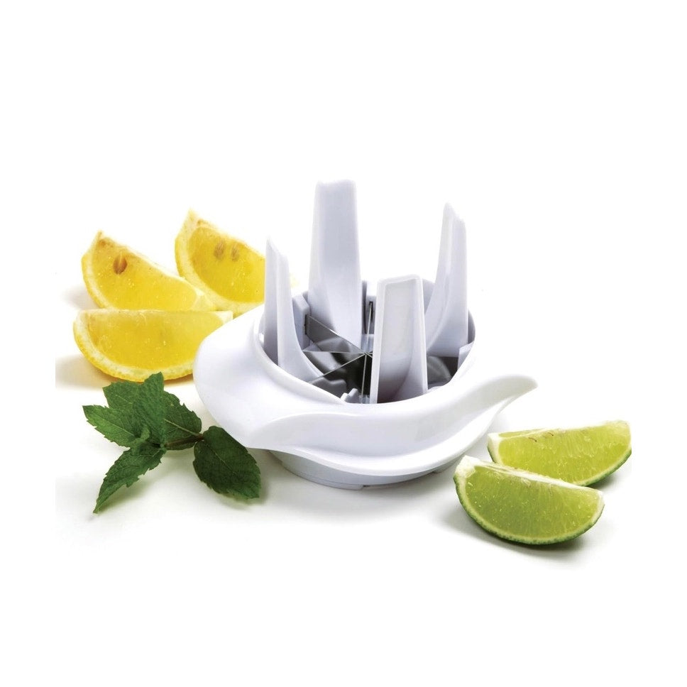 Norpro Lemon Lime Slicer 8-Wedge Citrus Cutter Wedger White